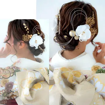 머리 장식 졸업식 시로무쿠 결혼식 팔레놉시스 화이트