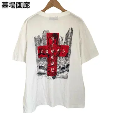 묘지 화랑 북두의 권 콜라보 애니메이션 티셔츠 캐릭터 화이트 반팔 L
