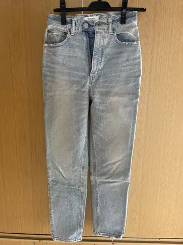 MOUSSY 스키니 데님 라이트 블루 하이웨스트