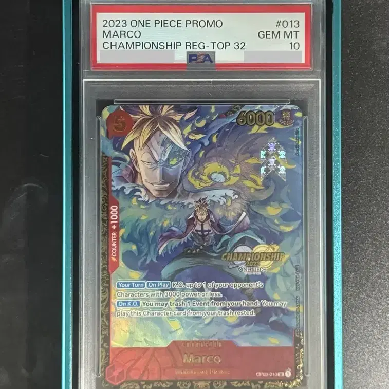 원피스카드 마르코 영문판 챔피온쉽 PSA 10 GEM MT 사진 1