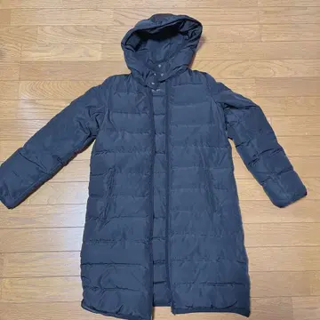 Plage 블랙 다운 코트 롱 기장 후드 부착 새상품급