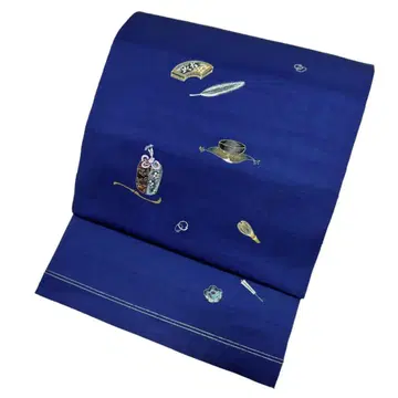 [ 후쿠로 오비 ] 리버서블 새 문양 다도구 샤레 후쿠로 오비 앤티크