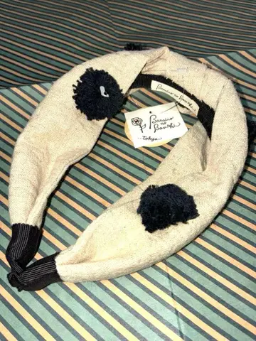 BaraironoBoushi 바나나 브러쉬 폼폼 포함 헤어밴드