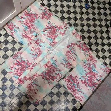 기모노 겉옷 ? 꽃 패턴 레트로 핑크 ? 블루 ? 계열 원단 리메이크