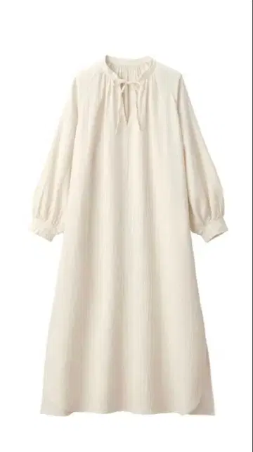 [ 새상품 미사용 ] 무인양품 후와리시보 거즈 롱 원피스 XL 아이보리