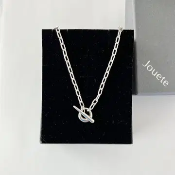 컨디션 최상 Jouete 쥬에테 트위닝 만텔 목걸이 실버 50cm