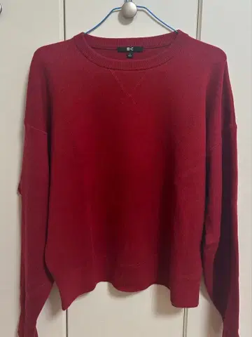UNIQLO C 스무스 코튼 크루넥 스웨터 15 RED L 사이즈