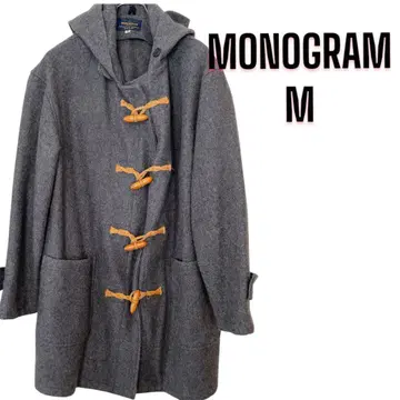 Vintage monogram 더플 코트 울 그레이 USA제 M