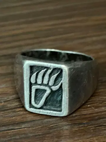 정품 goro's 곰 발바닥 반지 실버 19호