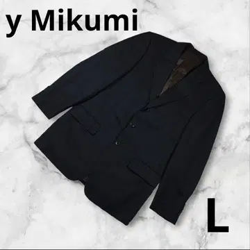 [ y Mikumi ] 남성용 테일러드 자켓 L 다크 그레이