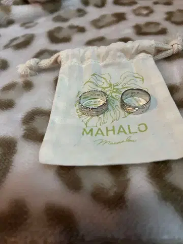 MAHALO 실버 반지 2개 세트