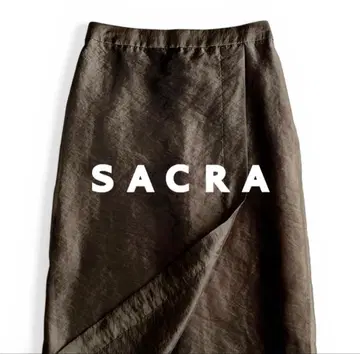 SACRA 사쿠라 고급 오간자 랩 롱 스커트