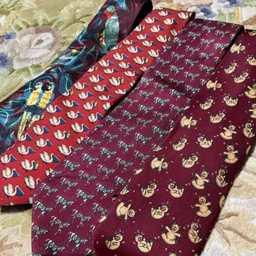 넥타이 동물 패턴 4개 세트 묶음 판매 애니멀 올 패턴 브랜드 믹스