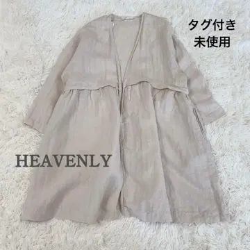 택 포함 미사용 헤븐리 린넨 100% 가디건 겉옷