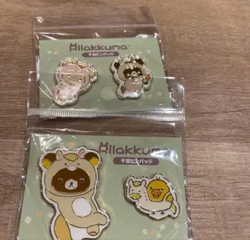 리락쿠마 십이지 핀 배지