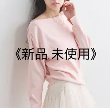 COCODEAL 숄더 개더 오프숄더 니트