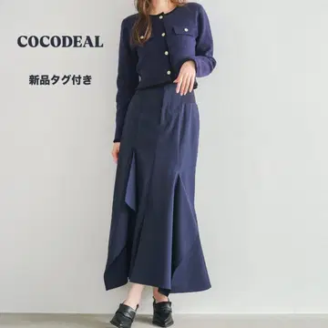 [택 포함 새상품] COCODEAL 코르셋 머메이드 스커트 네이비