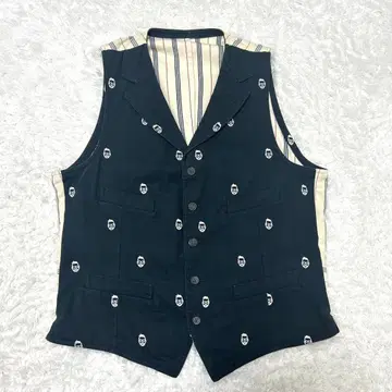 초레어 LARDINI 라르디니 베스트 지레 자수 네이비 46