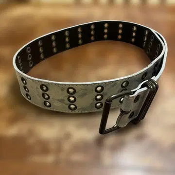 스터드 장식 화이트 패턴 벨트 5351