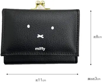 아트웰드 미피 가마구치 3단 폴더형 지갑 블랙