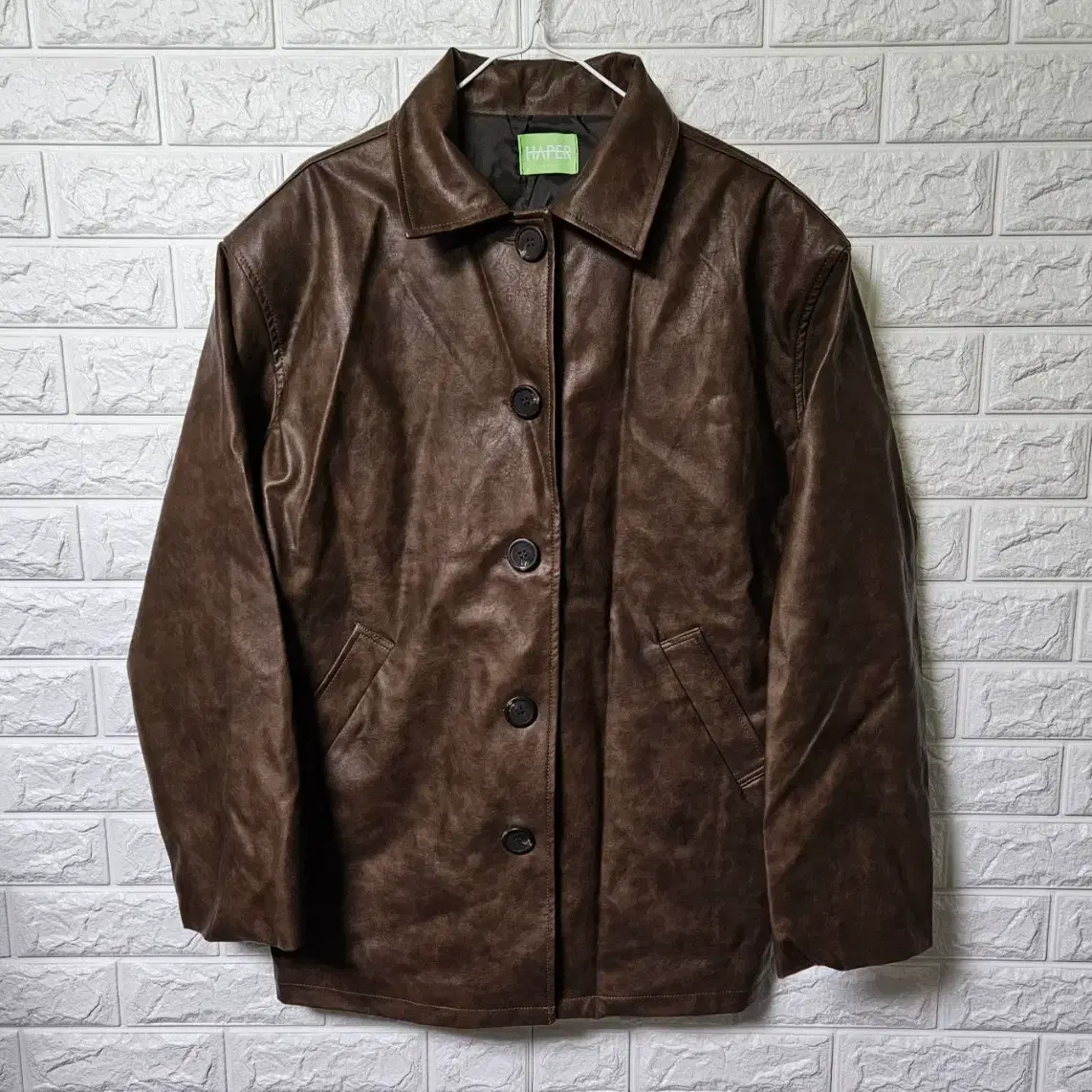 Boncoura Sasha Leather Car Coat 42 Boncoura | Bunjang Global