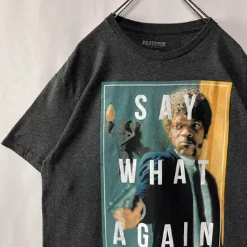 펄프 픽션 무비 T셔츠 타란티노 그레이 M 사이즈 구제 의류