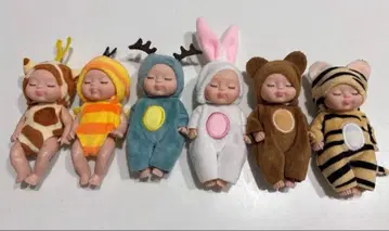 슬리핑 베이비 인형 6체 세트 약 10cm 옷 갈아입기 가능 묶음 판매