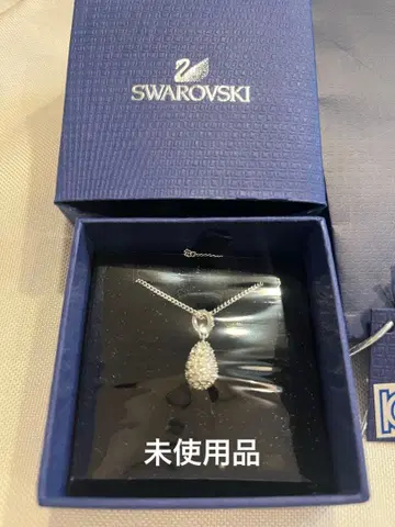 SWAROVSKI 스와로브스키 티어드롭 물방울 모티브 목걸이 미사용품