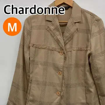 샤르돈느 상의 자켓 체크 무늬 M [ CT2135 ]