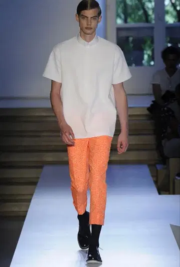 본인기 질 샌더 폴리에스테르 T셔츠 오프화이트 M 오버 사이즈 반팔