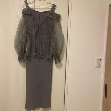 COCODEAL 오간자 셔츠 x 니트 원피스 SET