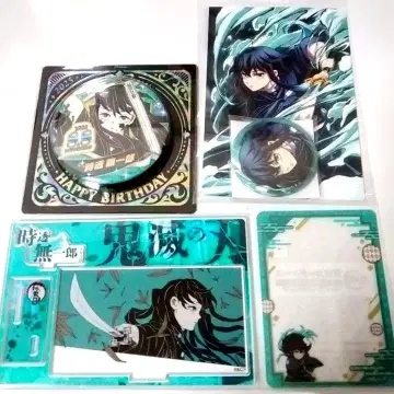 귀멸의 칼날 무이치로 벌스데이 아크릴 스탠드 캔뱃지 경질 케이스