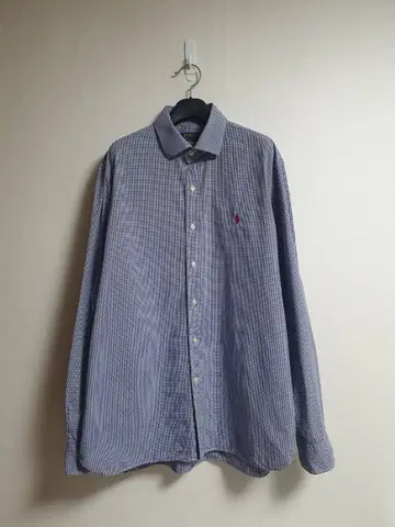 폴로랄프로렌 블루 깅엄 체크 셔츠 105