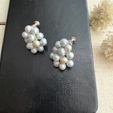 빈티지 펄 귀걸이 실버 925