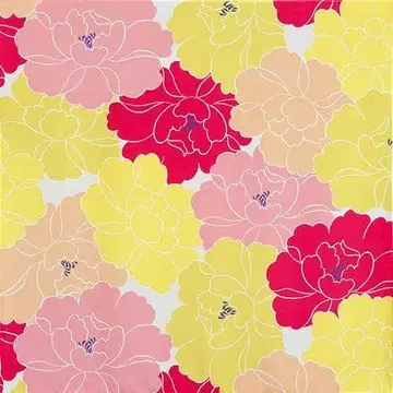 아쿠아 드롭 리사이클 보자기 삼베 약 100cm 모란 로즈 발수 가공)