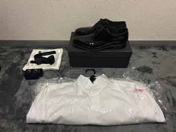 [트리트 드레싱] 신랑 5종 세트 신발 나비 넥타이 치프 커프스 셔츠