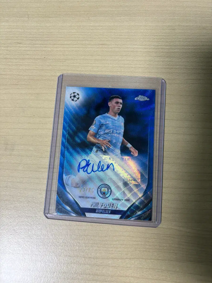 Topps 필 포든 75한정 오토 크롬카드