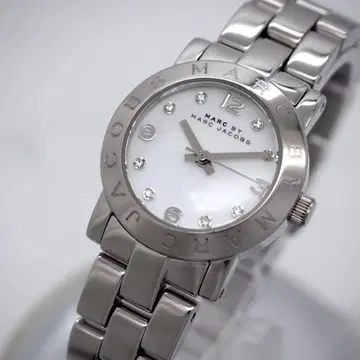 711 가동 마크 바이 마크 제이콥스 여성용 시계 실버 화이트