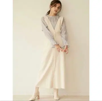 LAGUNAMOON 프론트 버튼 오버롤 스커트