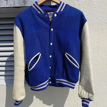 TROPHY JACKETS 바시티 자켓 파랑/크림 빈티지
