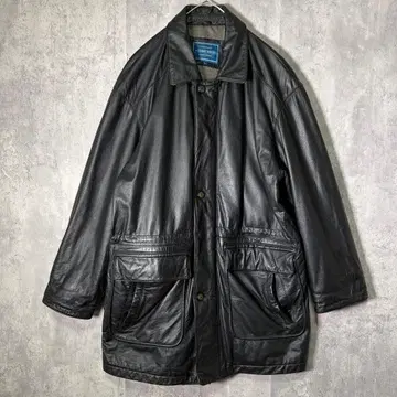 소가죽 카우 레더 카 코트 블랙 천연 가죽 올 블랙