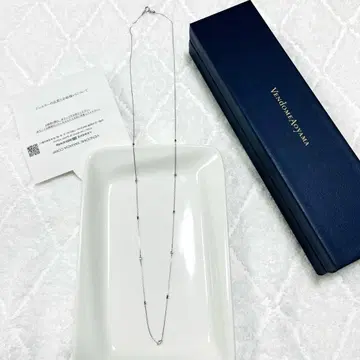 반돔 아오야마 다이아몬드 롱 목걸이 플라티나