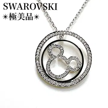 컨디션 최상 스와로브스키 디즈니 미키마우스 목걸이 실버