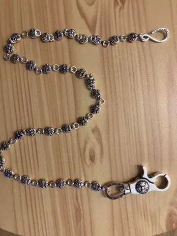 지갑 체인 크로스볼 실버 각인