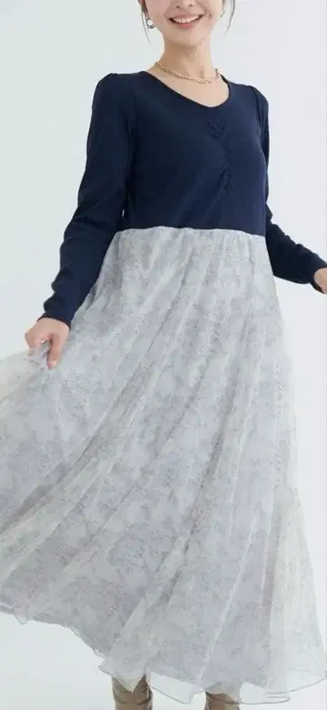 [이번 시즌 신상] natural couture 꽃무늬 튤 원피스