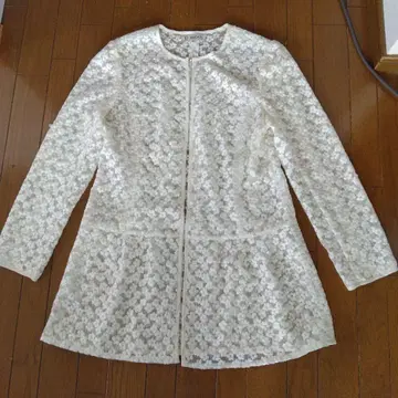 EL MIDAS 엘르미다 긴팔 롱 가디건 자켓 자수 레이스