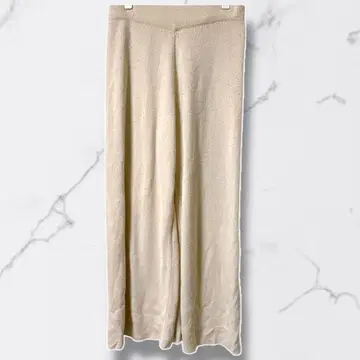 UNMINOU 앙미누 니트 와이드 팬츠 아이보리 베이지 캐주얼