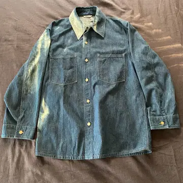 [ AURALEE ] LIGHT DENIM SHIRTS BLOUSON