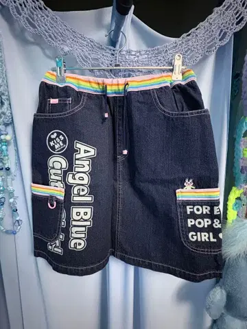 Angel Blue 다크 데님 스커트