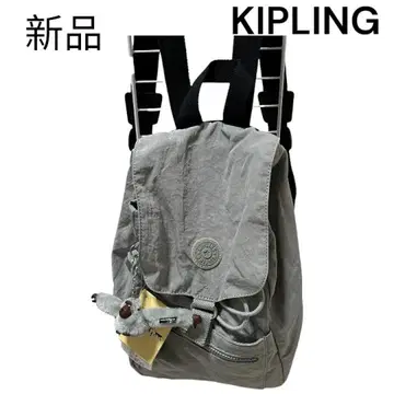 [택 포함 새상품] 키플링 백팩 Scoop M 그레이 몽키 참 포함